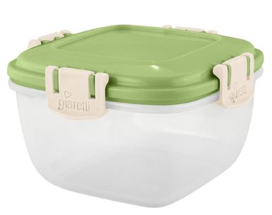 Контейнер для продуктов Sugar&Spice Barberry герметичный 1л квадратный фисташка